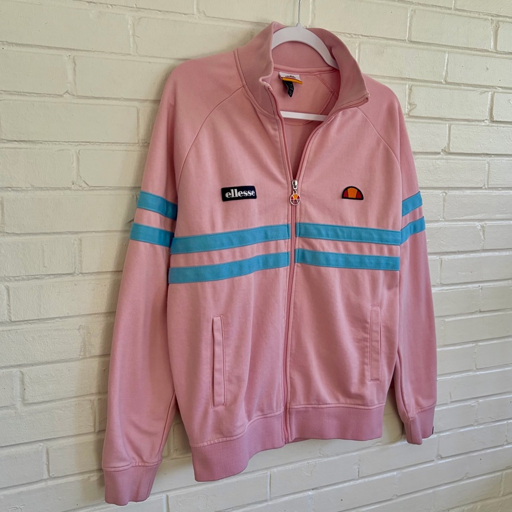 ❌SOLD❌ Ellesse Rimini Track Jacket in Light Pink/Light Blue Model SHA00892, SZ M - Picture 3 of 11